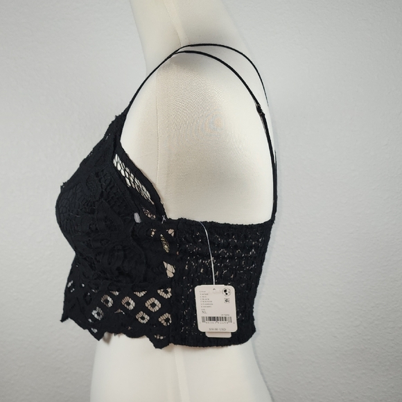Black Free People Adella Bralette Size Xl - Picture 2 of 8